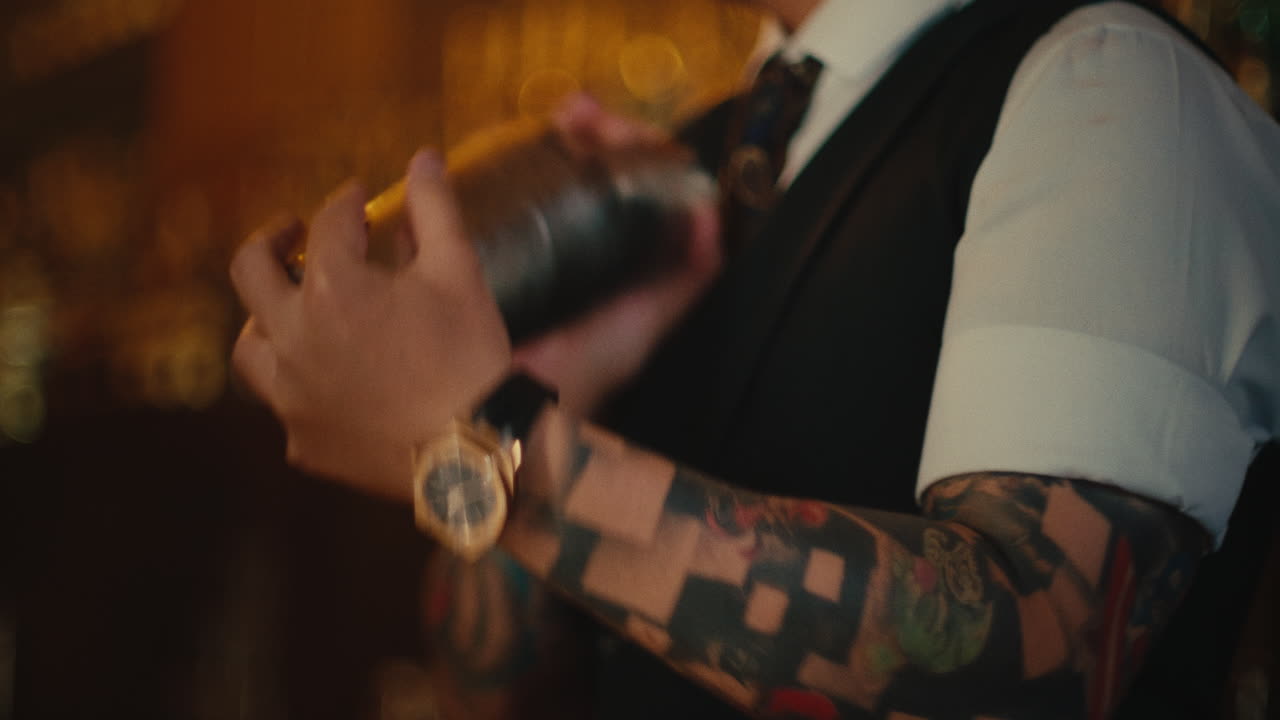 Bartender Mixing Drinks