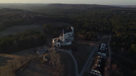 royal bobolice castle fortification in middle of polish nature