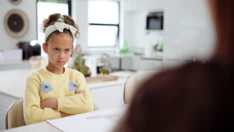 disagreement between girl and parent