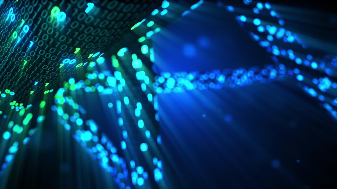 Futuristic data stream, Digital flow. Dynamic pattern with power rays and light.Data transferring. Information concept.