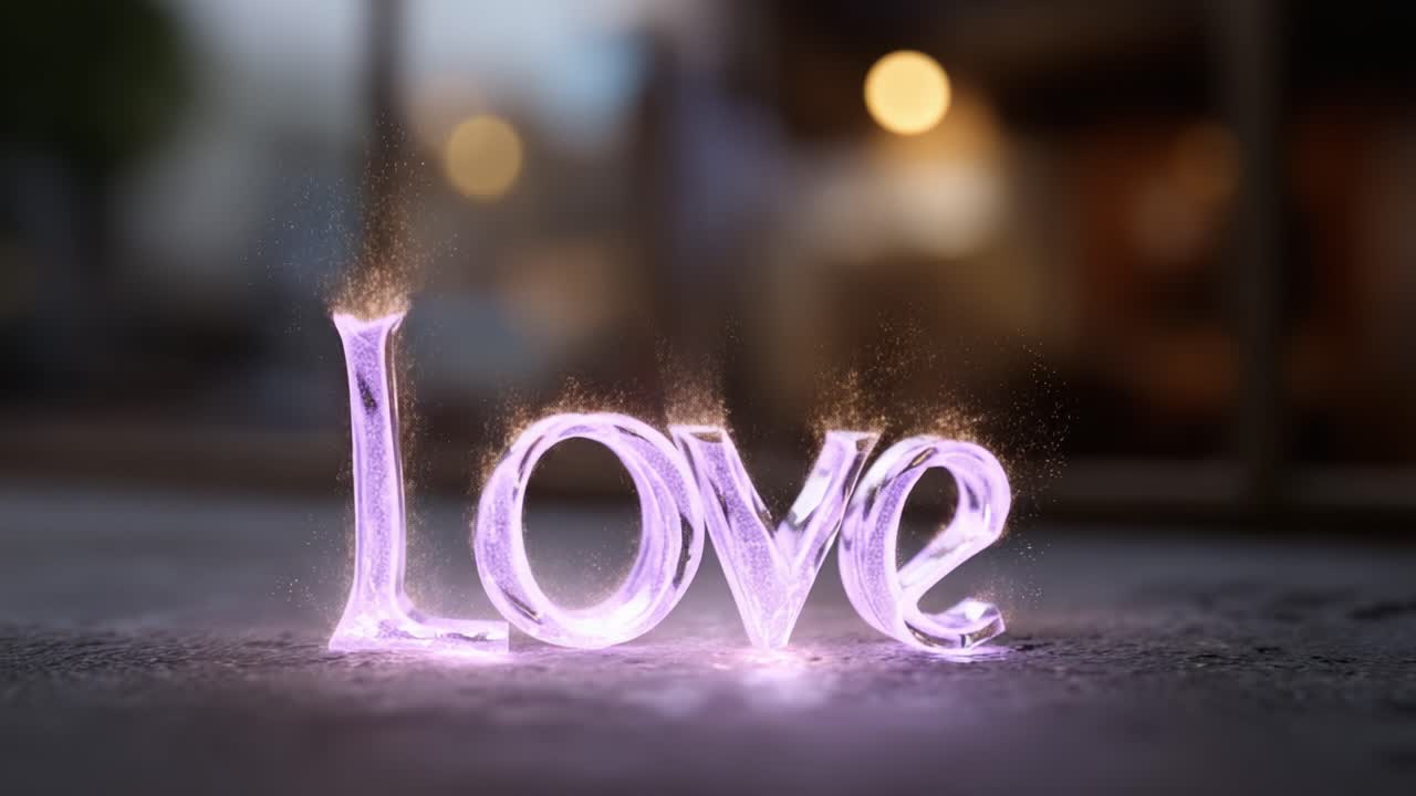 A Stunning Visual Representation of Love with Sparkling Light Effects Emphasizing Emotion and Beauty Captured in a Unique Artistic Style