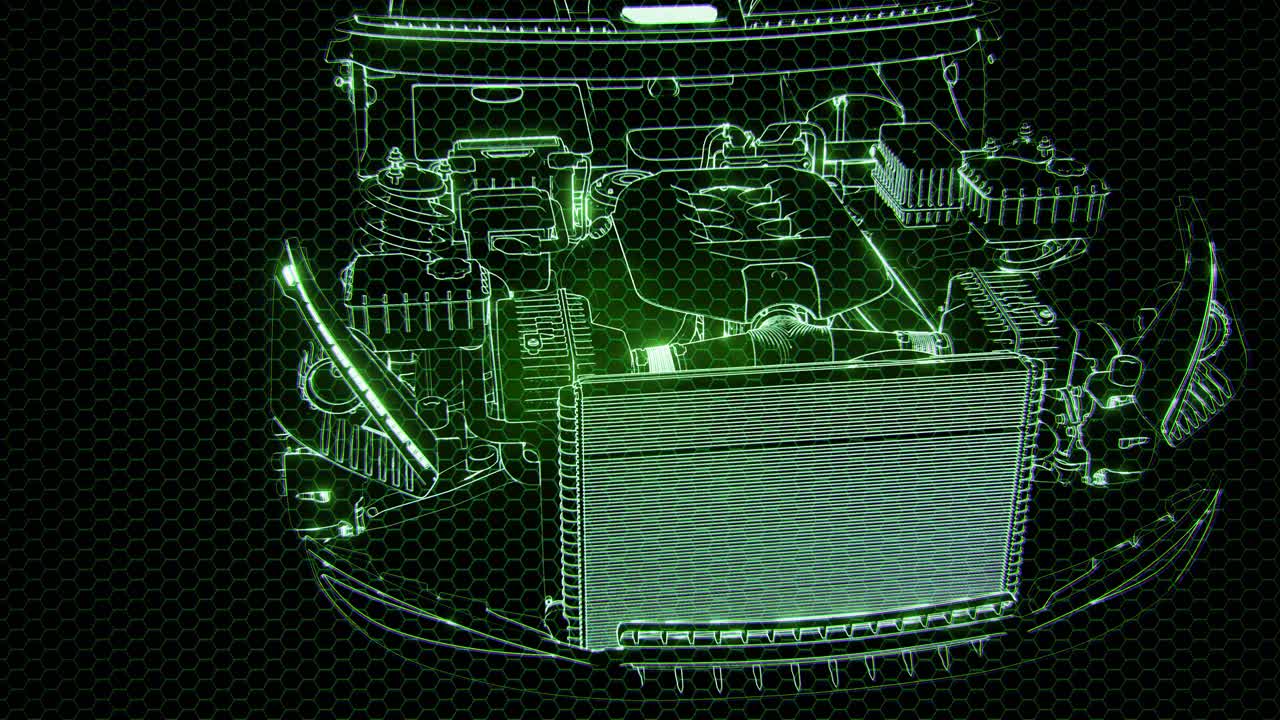 motores de automóviles detallados y otras piezas