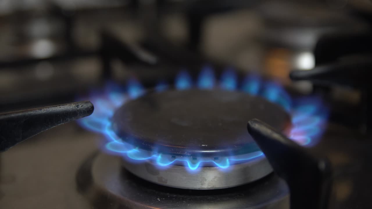 부 가스 조리기 불타는 불 프로판 가스 파란 천연 가스 불꽃