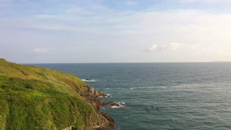 Overhead-View-Of-A-Group-Of-Sea-Kayakers-Exploring