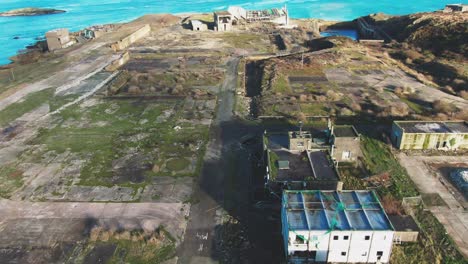 abandoned works aerial shot mavic zoom