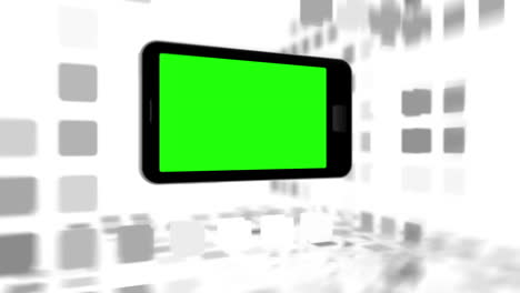 smartphone screen in chroma key