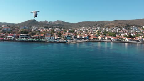 Various-drone-shots-in-beautiful-Urla,-Izmir---the-third-largest-city-in-Turkey