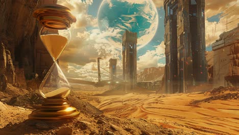 time running out in a desolate sci-fi city