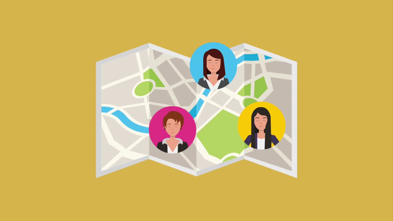 trabajo en equipo personas animación hd