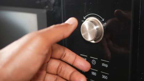adjusting microwave settings