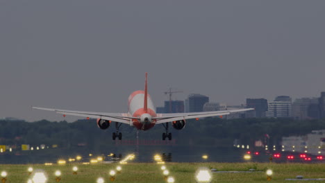 airplane landing at airport