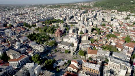 aerial view of a greek city