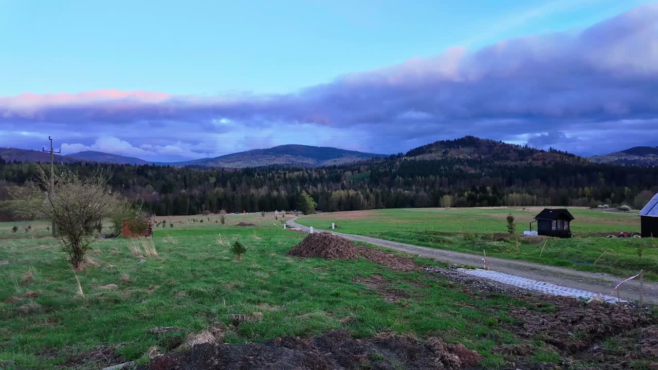 Clouds time lapse at the mountains