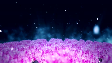 spring forest landscape illustration, abstract nature background, cherry blossom loop animation,