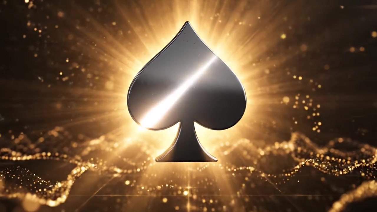 A Radiant Transformation: From a Brilliant Burst of Light to the Iconic Symbol of Chance, The Spade Card Emerges as a Centerpiece of Elegance and Mystery