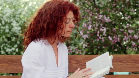 woman reading in a park