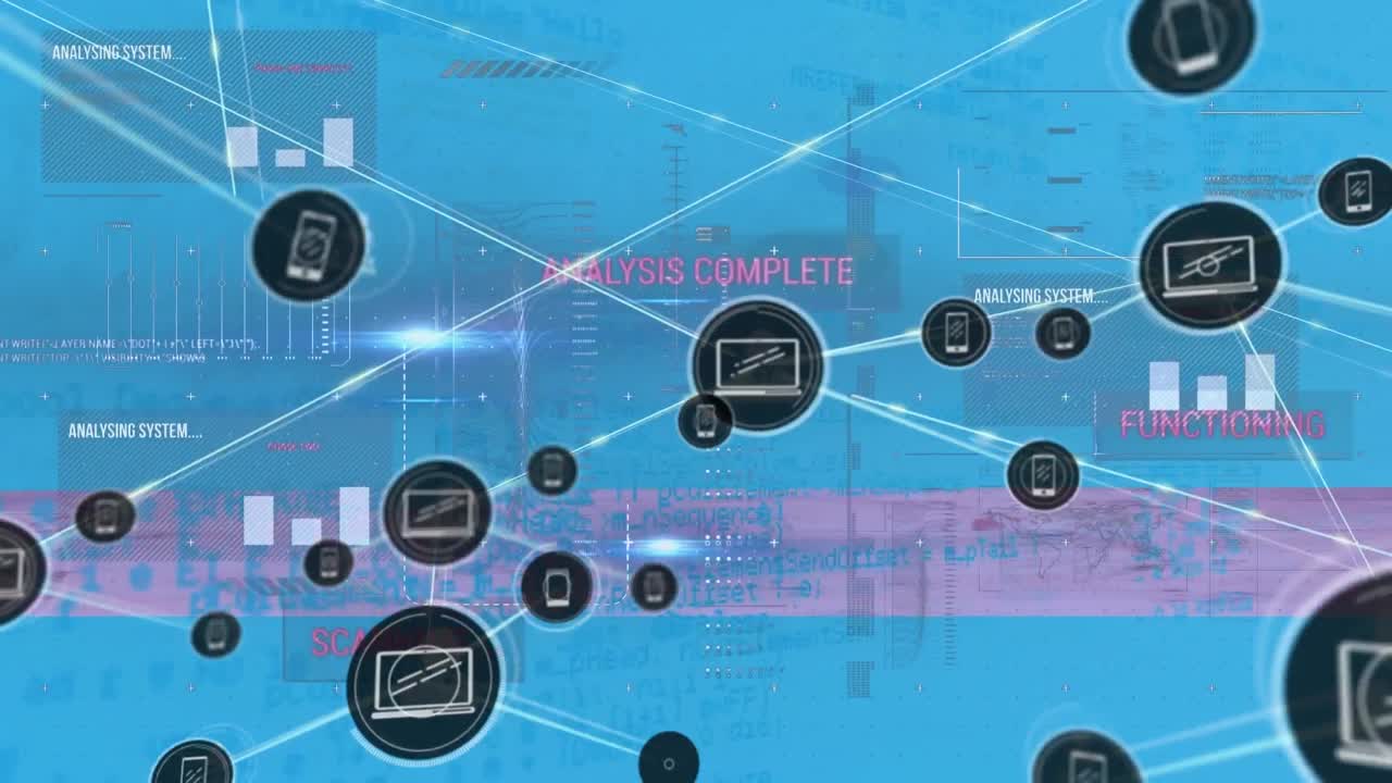 데이터 프로세싱을 통한 연결 네트워크의 애니메이션