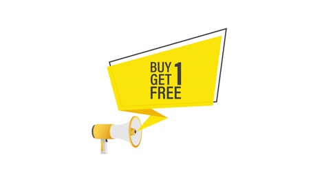 buy 2 get 1 free, sale tag, banner design template. motion graphics.