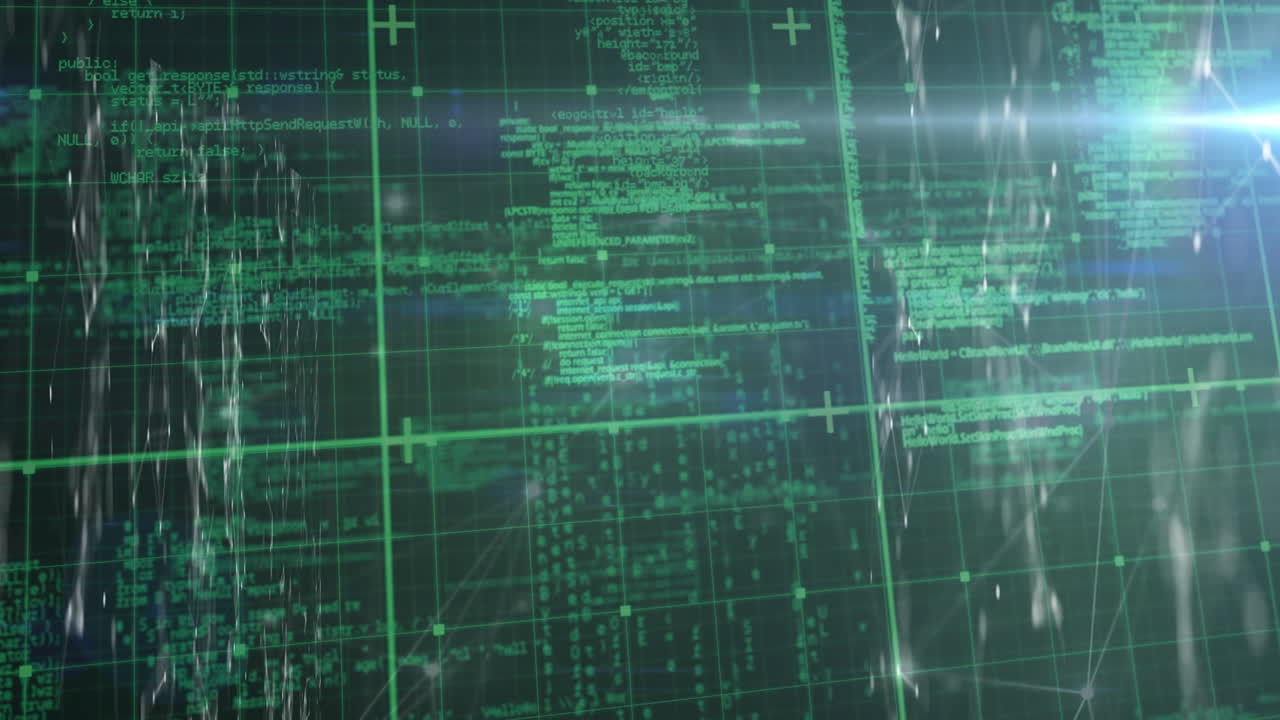 Animation of network of connections over data processing