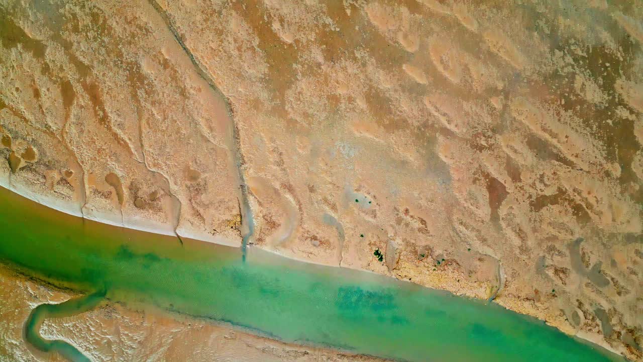 Distese di fango screpolate in una palude salmastra