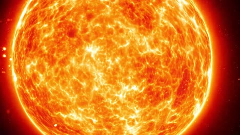 close-up view of the sun