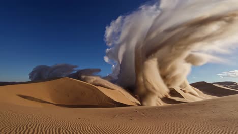 tormenta de arena en el desierto