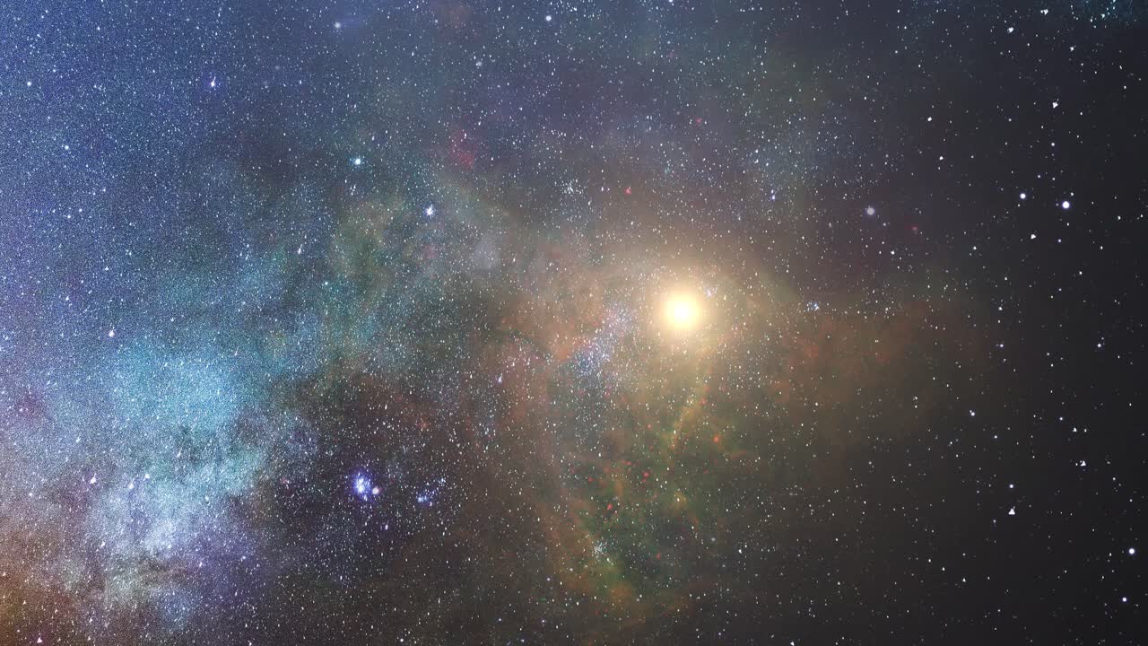 viaje a una galaxia repleta de estrellas en el espacio