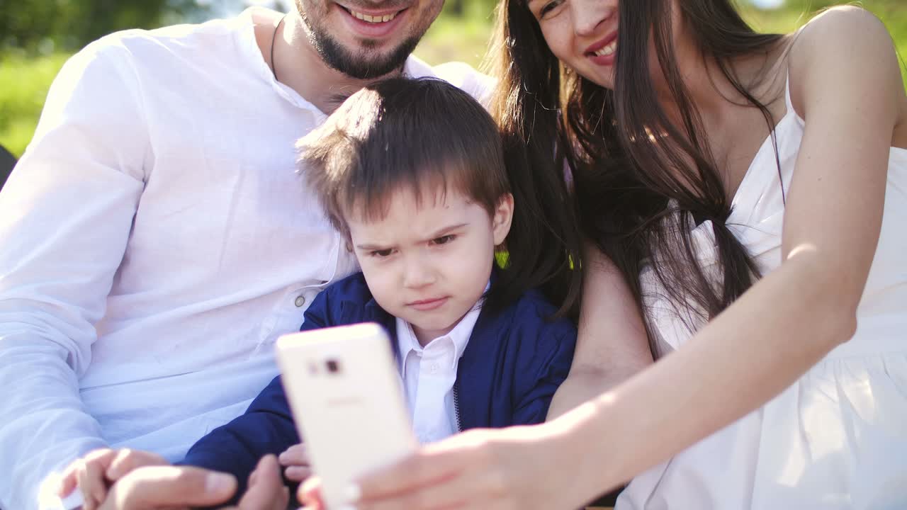 Family Selfie in a Park