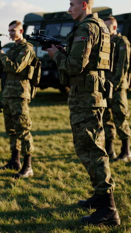 military personnel training exercise
