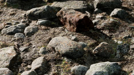 close up of rocky stones formation