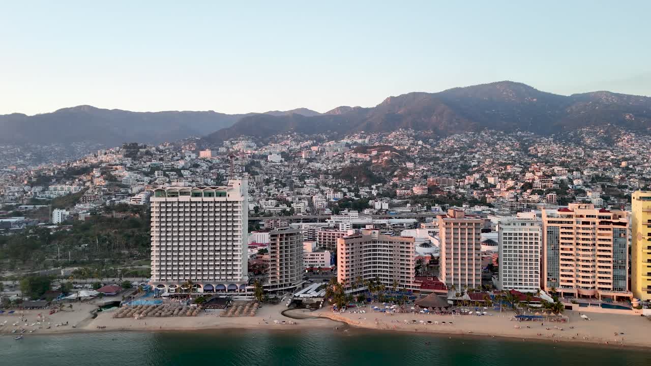 Shot of antique hotels in acapulco mexico