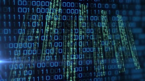animation of data processing over black background