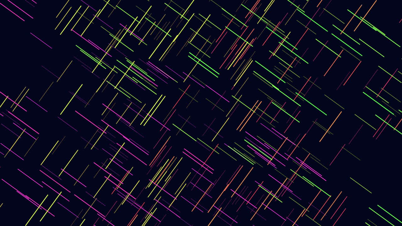 Abstract grid of colored lines on dark background