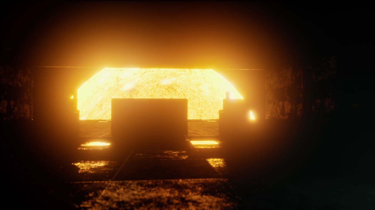 큰 태양 별 근처의 우주선의 내부