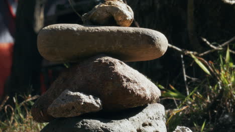 a stack of rocks or stones piled on top of one another