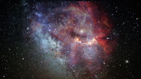 4k view of nebula clouds appearing in the dark universe