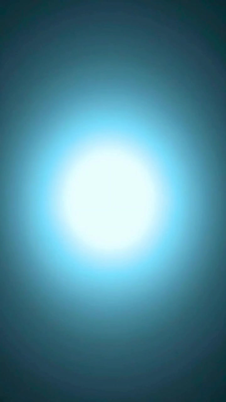 Abstract Glowing Light Pulse Expanding and Contracting on Blue Background