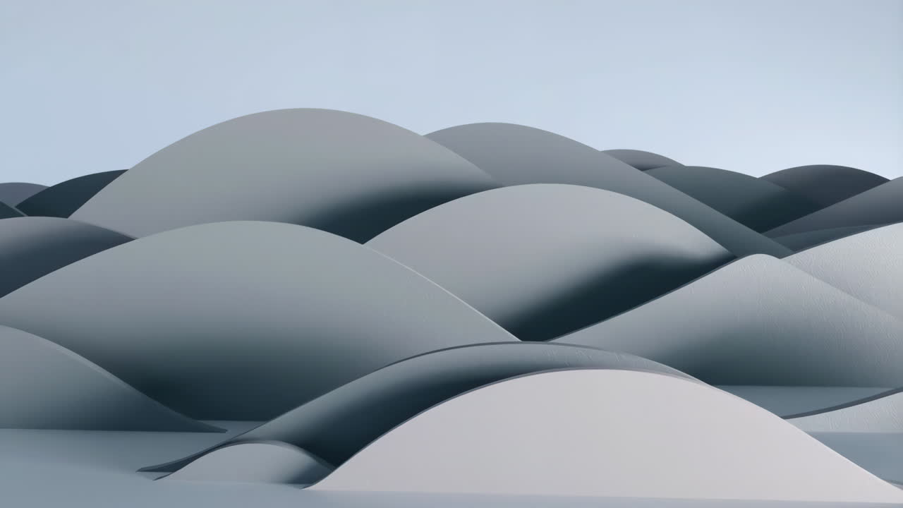 Abstract Grey Wavy Landscape