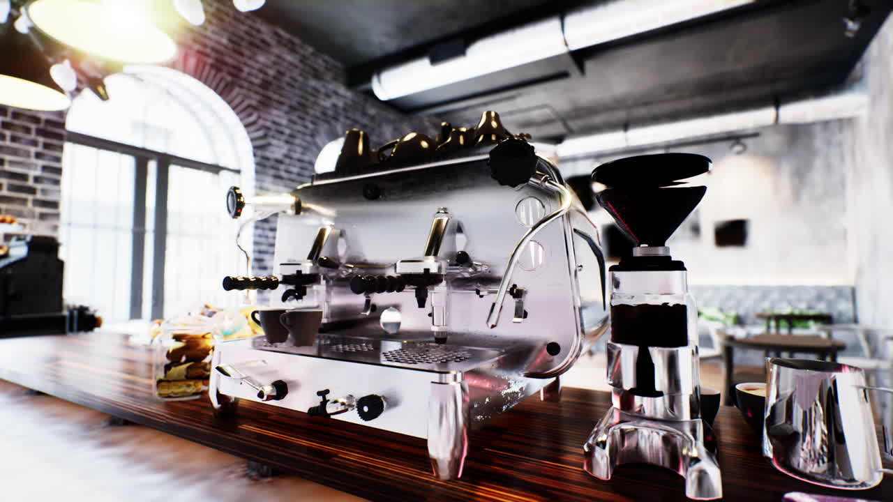 Prossimo piano della macchina per il caffè espresso