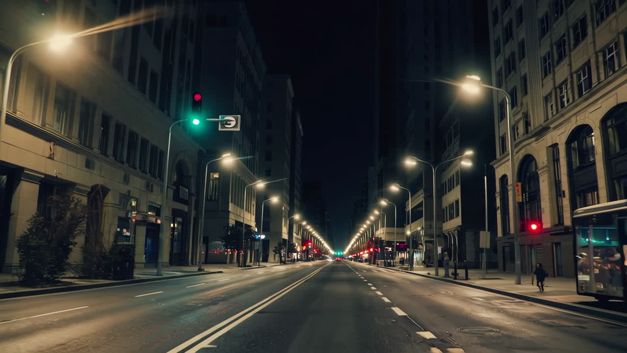 Strada vuota di notte