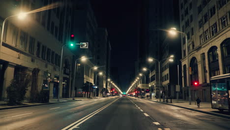 empty city street at night