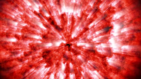 tema de ciencia ficción con rayos de luz. estrella ardiente de la superficie de la cual emanan rayos. fondo de espacio en bucle abstracto de 4k. sustancia de ebullición de alta energía, bola mágica o bola de fuego.