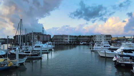 Sunrise-Over-the-Marina-drone-footage