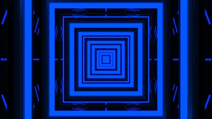 Blue Corridor Background Loop