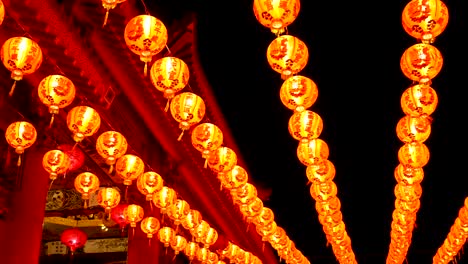 linterna china roja para la decoración.