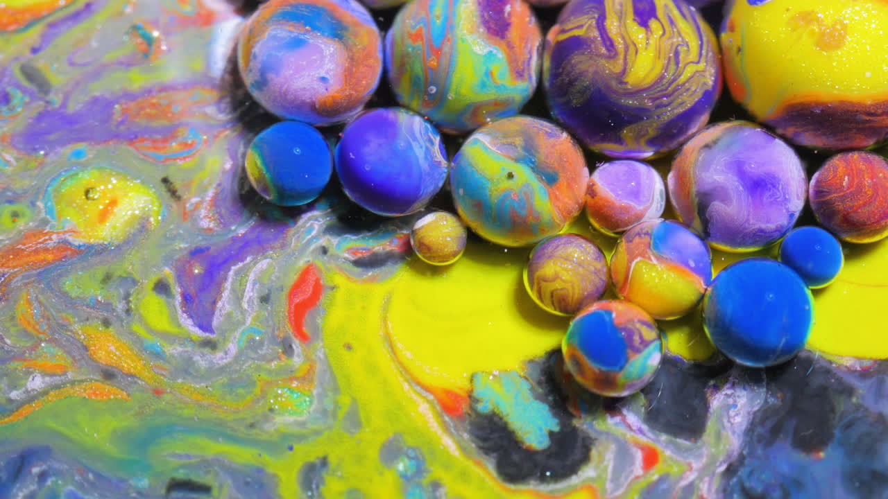 burbujas de mármol de colores abstractos