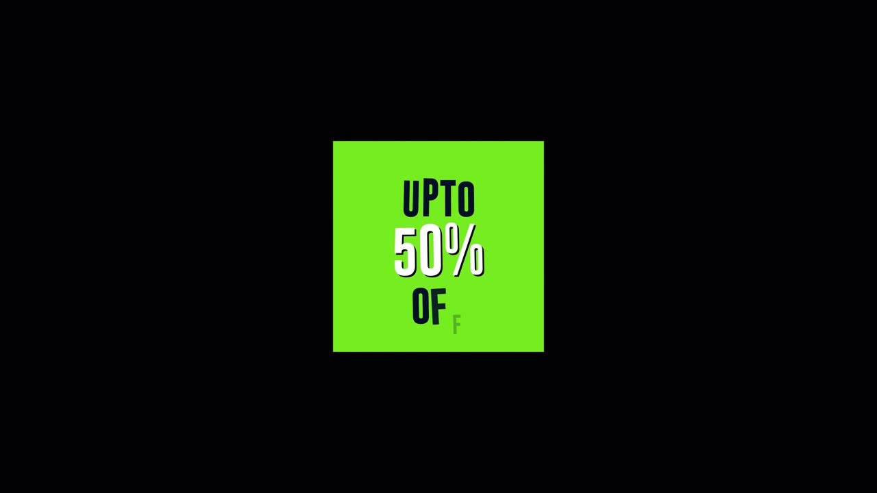Animated Graphic Displaying Best Offer Up To 50 Percent Off