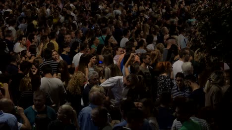 la multitud del concierto nocturno
