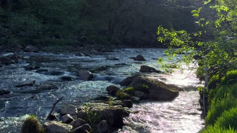 Vídeo-En-Cámara-Lenta-De-4k-De-Un-Hermoso-Río-Noruego-En-Primavera