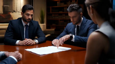 business meeting or contract signing